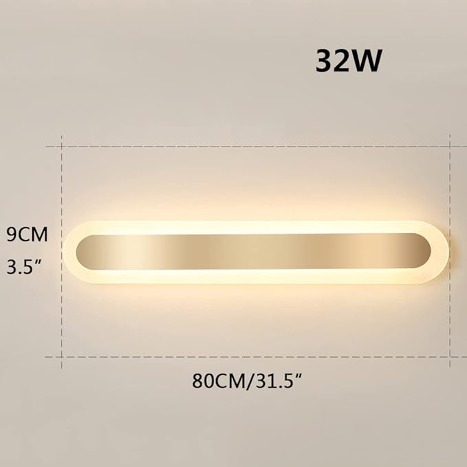 ZURBAQD Nordic Gold wandgemonteerd licht lange strip wandkandelaars eenvoudige LED-wandlantaarn woonkamer wandlamp slaapkamer plafond astigmatisme lamp dressoir lamp spiegel voorlicht Warm as ever photo 2