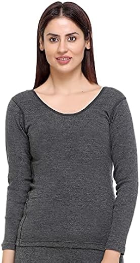 Warmzone Solid Rib Pure Wool Top Thermal for Women (27009 Pack of 1 Pc)