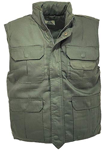 fratelliditalia.org Gilet imbottito caccia cotone uomo donna invernale mimetico trapuntato - Personalizzabile con il tuo logo Colore verde Taglia L