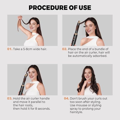 Image of Hair Dryer Brush 5 in 1, Blow Dryer Brush Set with Air Curler Wrap Hair Styler, Negative Ionic Blow Dry Brush, Detachable Hair Tool for Curling, Volumizer,Straightener,Drying