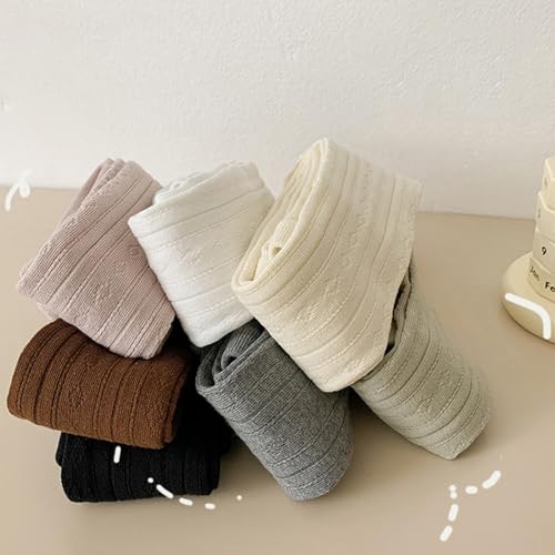 Baby Girls Tights Newborn Infant Cotton Knitted Footed Pantyhose Toddler Solid Color Stockings Fall Winter Leggings3