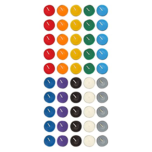 Mega Candles 50 pcs Unscented Assorted Colors Tea Lights Candles Great for Casting Chimes Chakra Rituals Spells Vigil Witchcraft Wiccan Supplies Magic Enchantments Vibrant Fun Colors