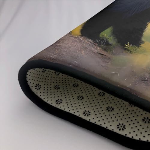Tapis de sol flanelle grand format doux imprimé ours noir - 6