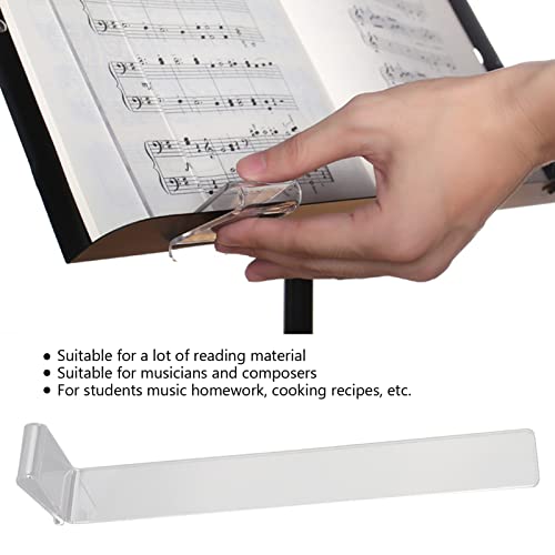 Music Stand Clips, Clear Reading Music Page Holder Clip for Lectures - Image 4