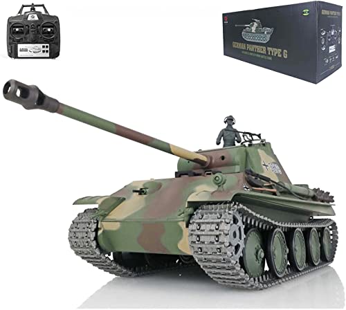 TOUCAN RC HOBBY Henglong 1/16 Scale 7.0 Upgraded German Panther G RTR RC Tank 3879 Metal Tracks