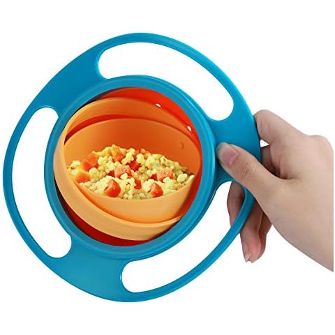 Universal Gyro Schüssel Kinder 360 grad schüssel baby Anti-Spill Schüssel glatt 360 Grad Essen Unterhaltung Schalen Schüssel-Sets Gyro Schüssel 360 Rotation gyroskopischen Schüssel für Baby Kinder Cover