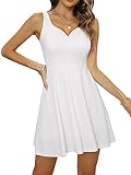 👗【Erstklassiger Komfort】- Das A-Linien-Skaterkleid besteht aus atmungsaktivem und mikroelastischem Stoff und hält Sie bequem für alltägliche Aktivitäten. Doppelschichtige Stoffe vermeiden das Durchscheinen meisterhaft. Nicht leicht zu pillen.
