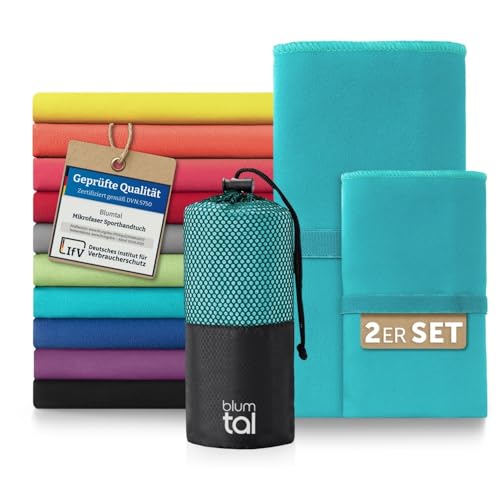 Blumtal Mikrofaser Handtuch 180 x 90cm + 1x 80 x 40cm - Handtücker...