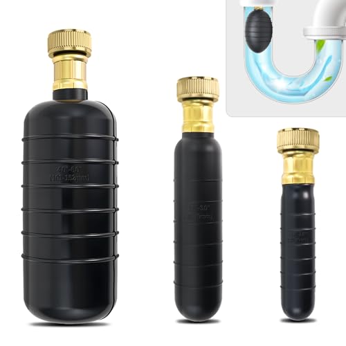 Ketofa Drain Cleaning Bladder Kit 1-6 Inch Rubber Bladders 3 Pack