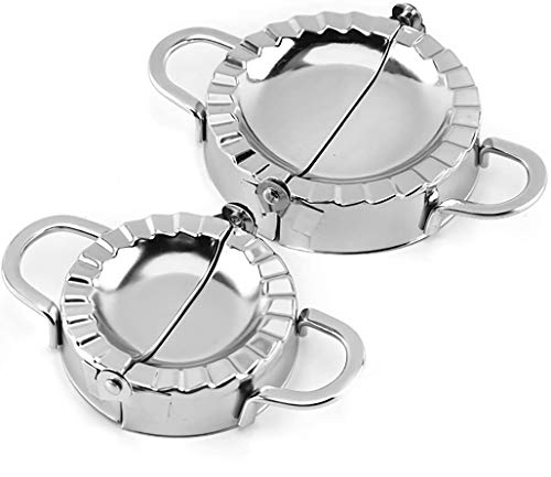 2 Packs Empanada Press Pierogi Maker Stainless Steel Mini Dumpling Ravioli Maker Press Mold - Pastry Tools Dumpling MoldRavioli Mold Kitchen Accessories3 inch Dia 37 inch DiaSM