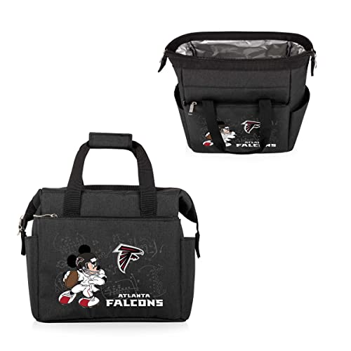 Image of PICNIC TIME NFL Mickey Mouse On The Go Lunch Bag - Soft Cooler Lunch Box - Insulated Lunch Bag, (Black)