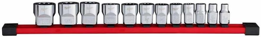 Milwaukee Electric - 12PC 3/8 INCH Drive 12-Point SAE Socket Set