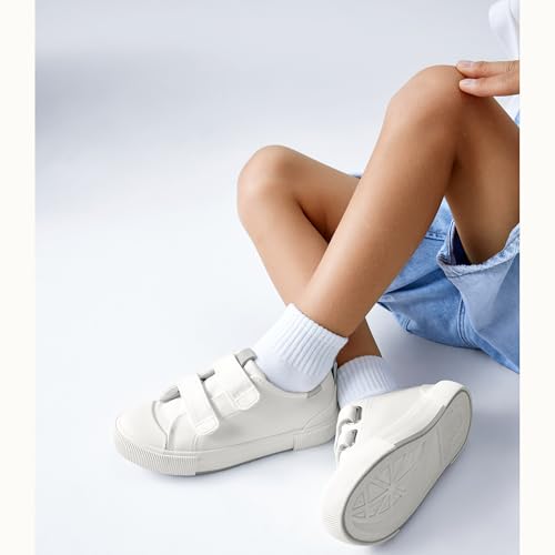 Toddler Low Top Canvas Sneakers Adjustable Straps Boys and Girls Slip on Shoes4