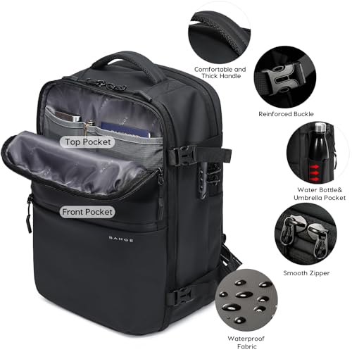 Image of BANGE Sleek Fashion Backpack Combines Anti-Theft Security with Lightweight Comfort for Trendy Travelers