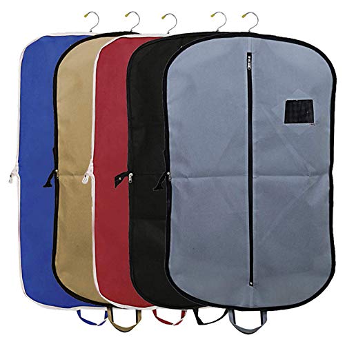 Image of Kuber Industries Coat Cover|Foldable Blazer Cover|Suit Cover With Zipper Closure|Cloth Organizer For Dust Proof Jacket|Pack of 5 (Multicolor)