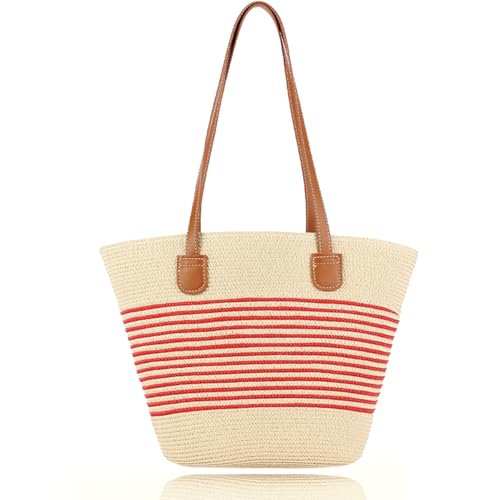 Bolso Tote Boho de Paja para Mujer miniatura 1