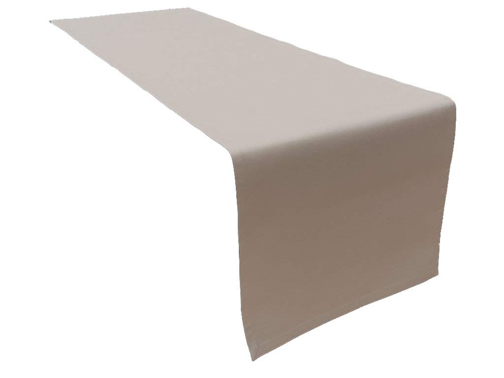 1 x runner da tavola colore grigio 45x150 cm 100% cotone 285 gr/qm. Di alta qualità. Lemos-Home