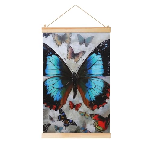 Toile papillon suspendue en bois pour créer une ambiance zen dans votre salon