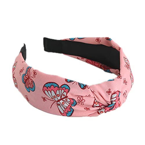 Headbands for Women's Hair Flower Printed Fabric Hair Band Elastic Knot Head band Hair Accessories for Women Girl (6Butterfly) - Image 3