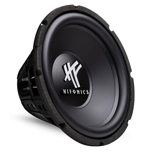 Hifonics 12 Inch Subwoofer, 800 Watt Max 400 Watt RMS Car & Powersports Speaker, HFX12D4