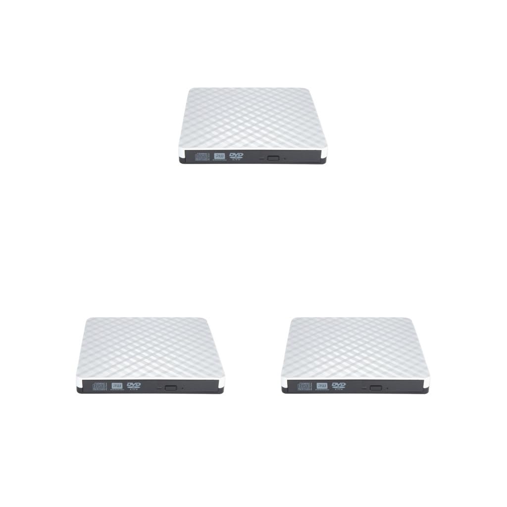 Juego de 3 prácticos reproductores de DVD portátiles para reproducción de CD VCD, sistema de instalación incluido, soporte de reproductor de DVD personal Vcd portátil blanco