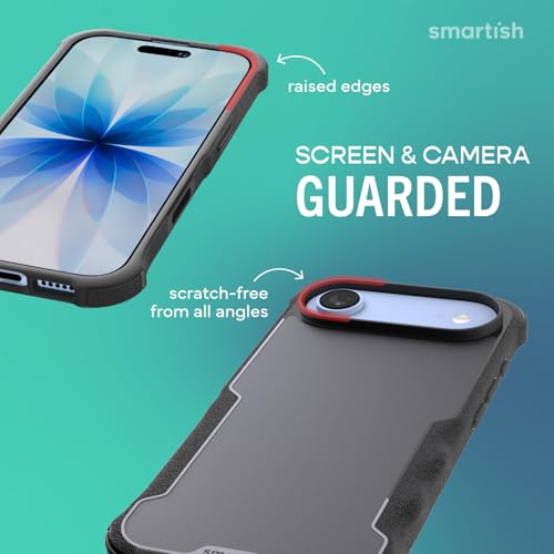 Image of Smartish iPhone Air MagSafe Case - Gripzilla Protective Magnetic Case for Men [Rugged + Tough] Military Grade Heavy Duty Grip Armor - Drop Tested for iPhone Air - Black Tie Affair