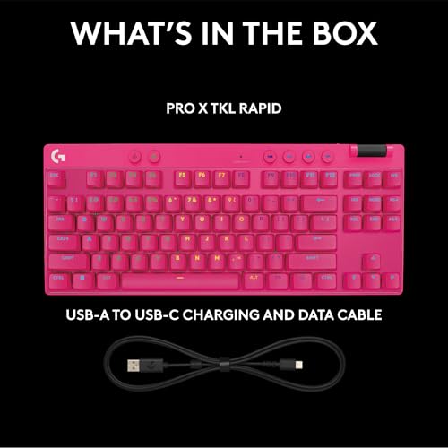 Logitech G PRO X TKL Rapid Gaming Keyboard (Hall-Effect) - Magenta - image 9