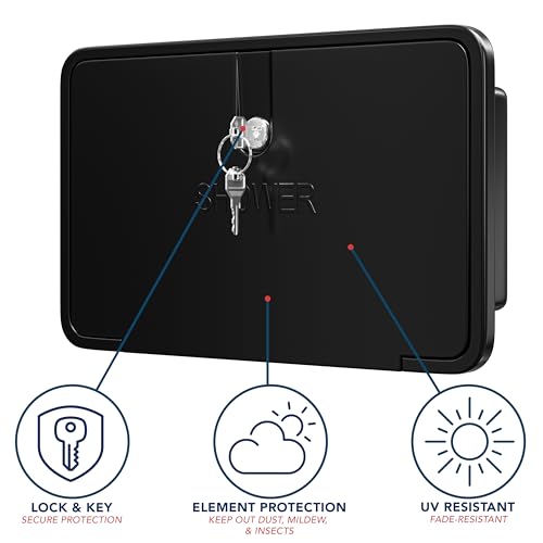 Image of RV Exterior Shower Box Kit ABS Hose Camper Trailer Cowboy Shower (Black)