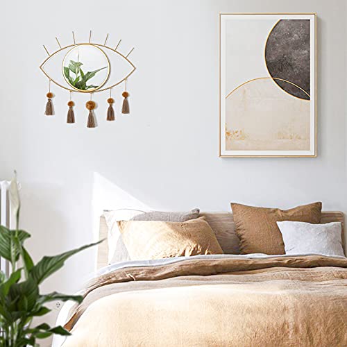 Khoyime Evil Eye Wall Mirror Decorative Gold Mirrors Metal Mirror With Tassels Great Wall Art For Bathroom Bedroom Living Room #TOP4