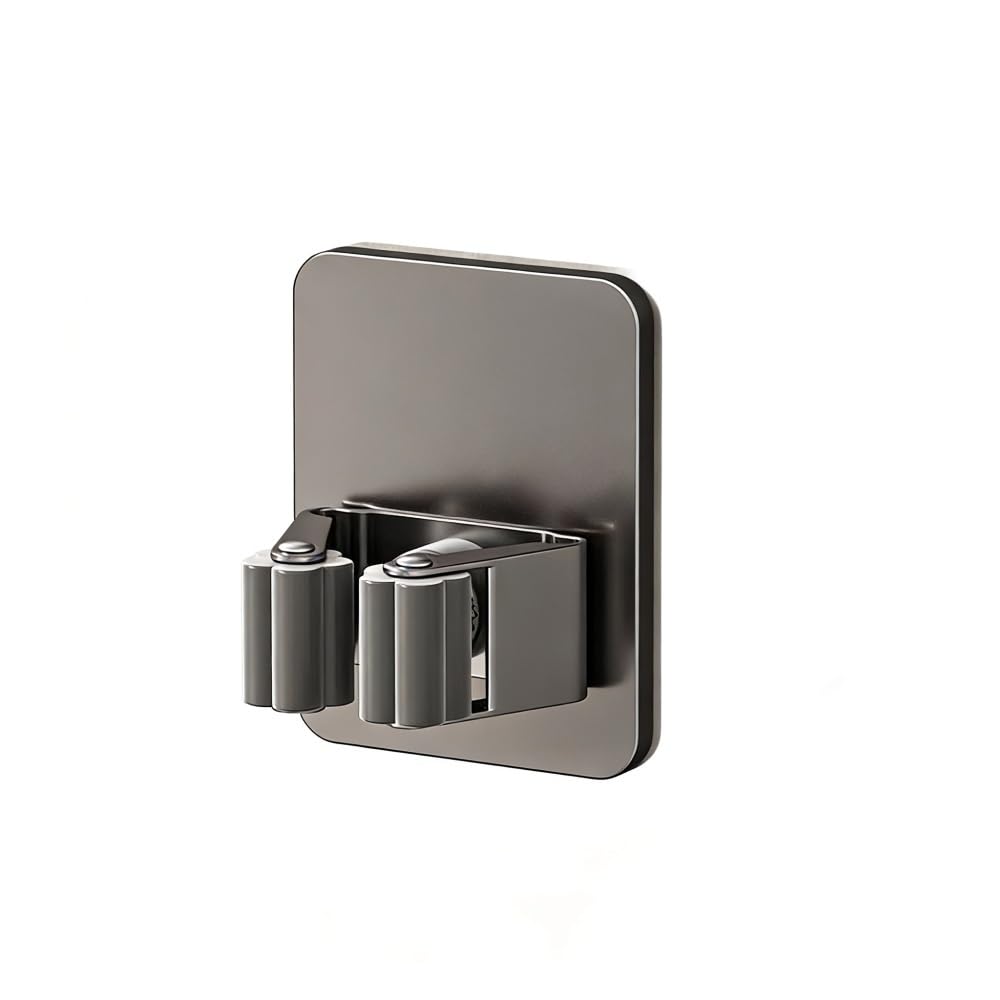 NVISRHDP Stainless Steel Mop Broom Rack Wall-Mounted