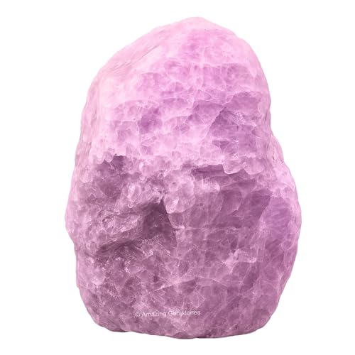 Image of Amazing Gemstone 2 Pieces Kunzite Raw Crystals and Healing Stones, Natural Rocks for Tumbling and DIY Raw Stones and Crystals