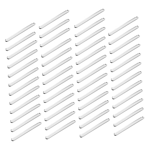 Mobestech Bâtonnets De Glace Soi-même 50 Pièces En Acrylique Blanc Réutilisable Léger Sécuritaire Matériel Fabrication De Glaces Bricolage Garçon Et Filles Usage Domestique