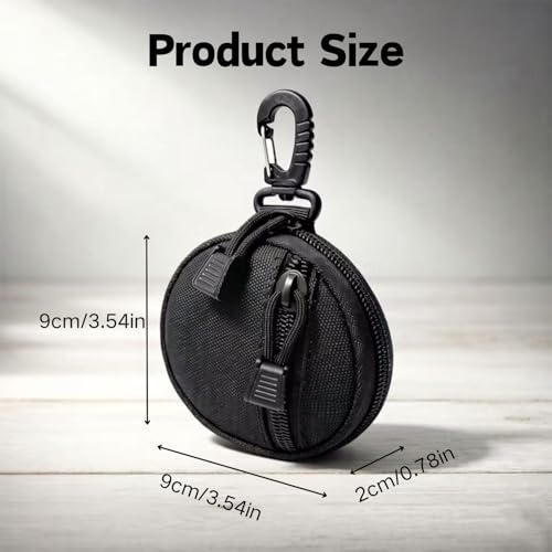 Image of Utility Coin Pouch, 9x9cm Small with Zipper, 1000D Nylon | Secure EDC Pouch for Daily Essentials, Men's & Women's Carry Organizer