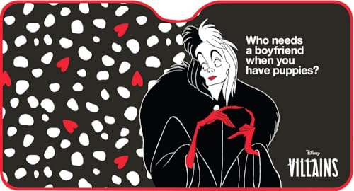 Cruella Demon Parasol Delantero Coche 130x70cm Los 101 Dálmatas