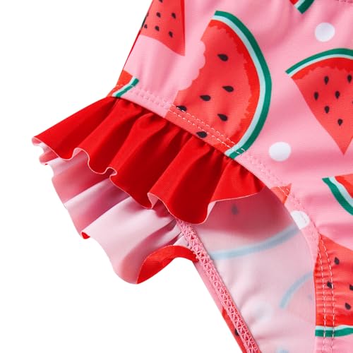 Image of Girls Swimsuit One-piece Bikini Set Two Sets Matching Bathing Suits 2-6T Adjustable Strap Summer Beach