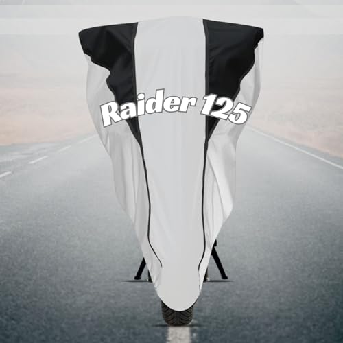 Image of Motorcycle Bike Body Cover for Outdoor Use - Heavy Fabric Water Resistant Two Wheeler Cover with UV, Dust & Rain Protection Compatible for Raider 125