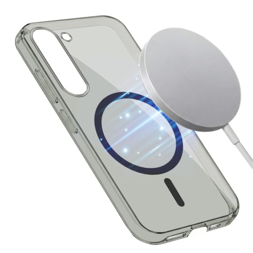 Image of Jkobi Lifetime Anti-Yellow MagSafe Compatible Clear Back Cover Case for Samsung Galaxy S23 5G (Sleek Hard Crystal | Shockproof and Camera Protection)