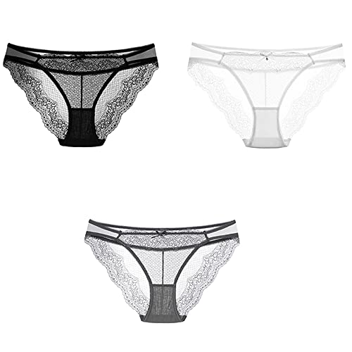 Culotte de bikini en dentelle sexy WENJUN taille basse au design floral raffiné couleur H L
