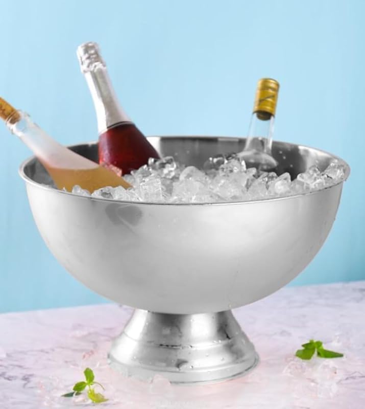 KryZaroローズゴールド ステンレス製シャンパンボウルアイスバケツ ワインクーラー バー用アイスキューブ容器 赤ワインビール冷却