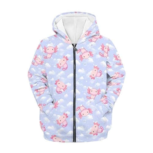 Hoodies Zipper Long Sleeves Cute Graphic Hoodies for Girls 6-16Y3