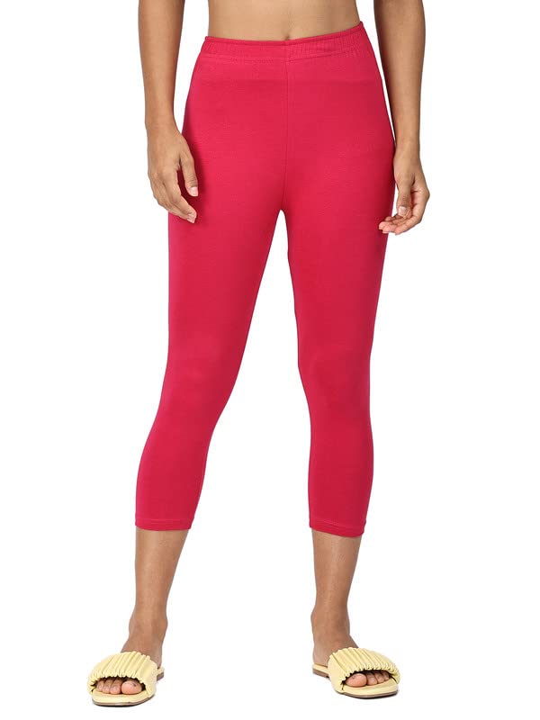 Image of Robinbosky Premium Stretchable Cotton Capri Legging for Women | Suitable for Formal wear & Casual wear | High-End Elastic Makes. The Leggings Squat Proof and Durable for Travel, Yoga, & Workout.