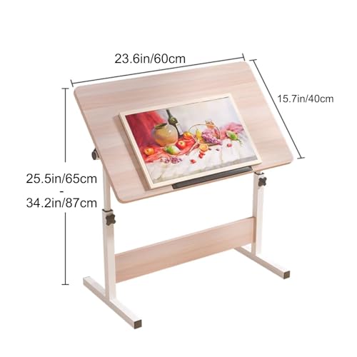 Bureau d'art pliable réglable portable compact de 60 cm