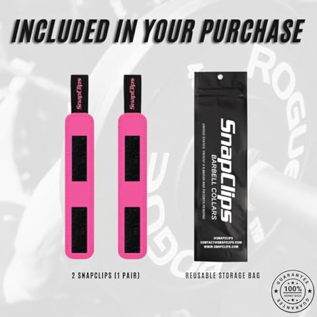 Barbell Collars | Pair of 2¡± Olympic Barbell Clamps | Quick & Easy Adjustable Weight Clips | Perfect Clips for Powerlifting, Strongman