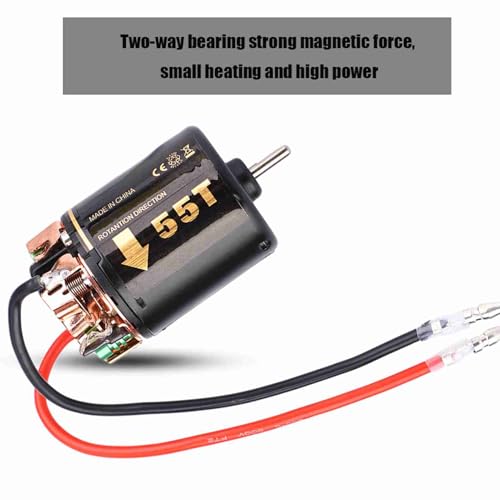 RC Bürsten 540er Motor, 35T 45T 55T Universalmotor RC-Auto Modellzubehör Geeignet für Mountainbikes, große Lastwagen, Driftautos(55T)