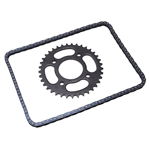 Cadena T8F para scooter minimoto y piñón de 37 dientes de aleación de acero