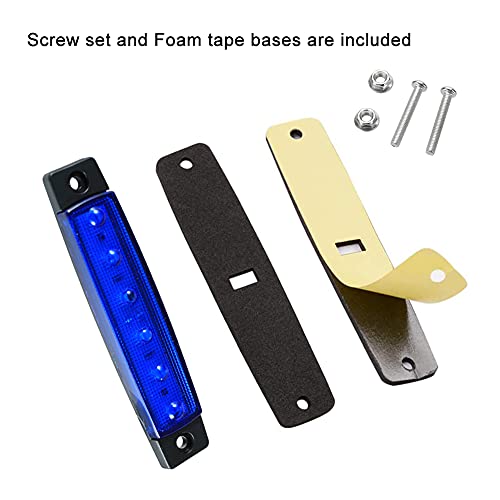 Wimact Led Boat Interior Lights Marine Boat Lights Marine Courtesy Light Strip Deck Transom Cockpit Navigation Lighting Waterproof 12V For Fishing Pontoon Sailboat Kayak Yachtv (6Pcs) (Blue) #TOP5