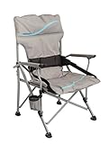 Farbe: grau/blau Meerweh Erwachsene Camping Faltstuhl Deluxe mit Getränkehalter und Flaschenöffner, grau/blau, XXL, 20014