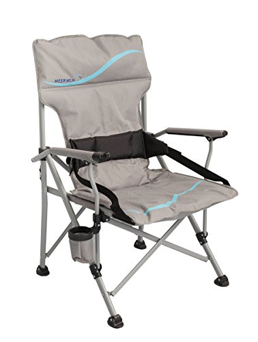 Preisvergleich Produktbild Meerweh Erwachsene Faltstuhl Deluxe Getränkehalter und Flaschenöffner Relaxstuhl Anglerstuhl Campingstuhl, Grau, XXL