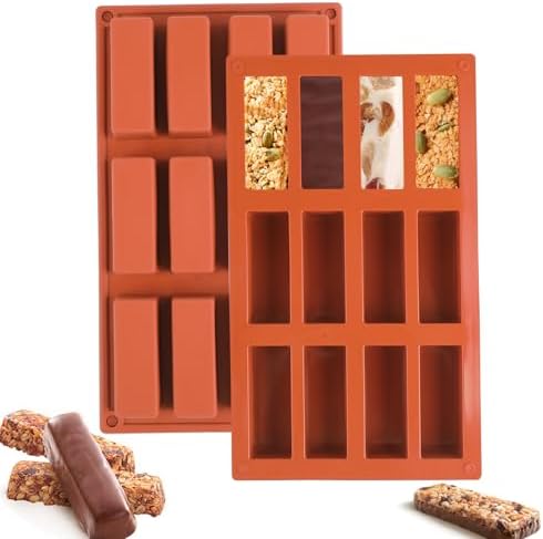 CRESZZLE Set of 2 rectangular silicone moulds with 12 cavities, i...