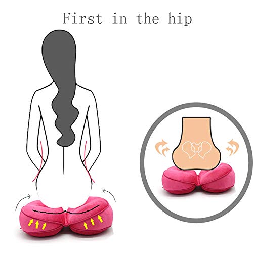 Dps&Rxx Dual Comfort Cushion Lift Hips Up Seat Cushion Multifunction, For Pressure Relief, Fits In Seat, Back, Hamstrings Pain,Office & Car Use,Red #TOP3
